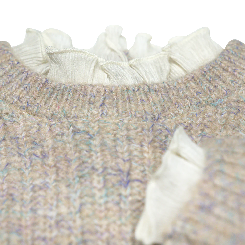 BAJE STUDIO Borouch knitted top  - Creme multicolour