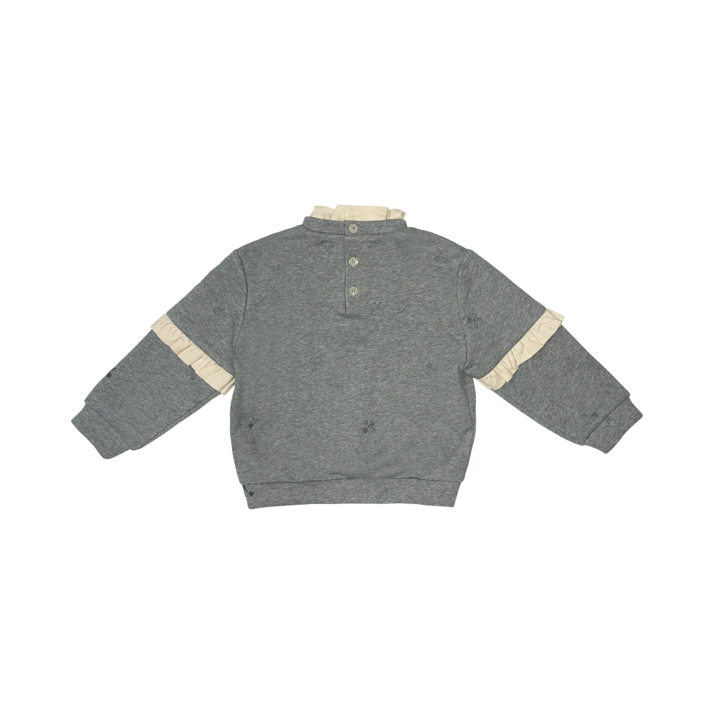 BAJE STUDIO Derby sweater embro - Grey dark melange