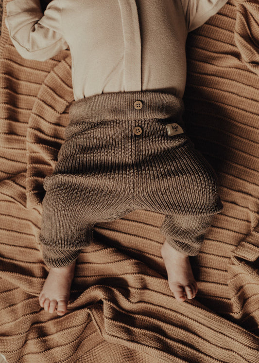 BAJE STUDIO Brawdy knitted pants - Taupe (baby)