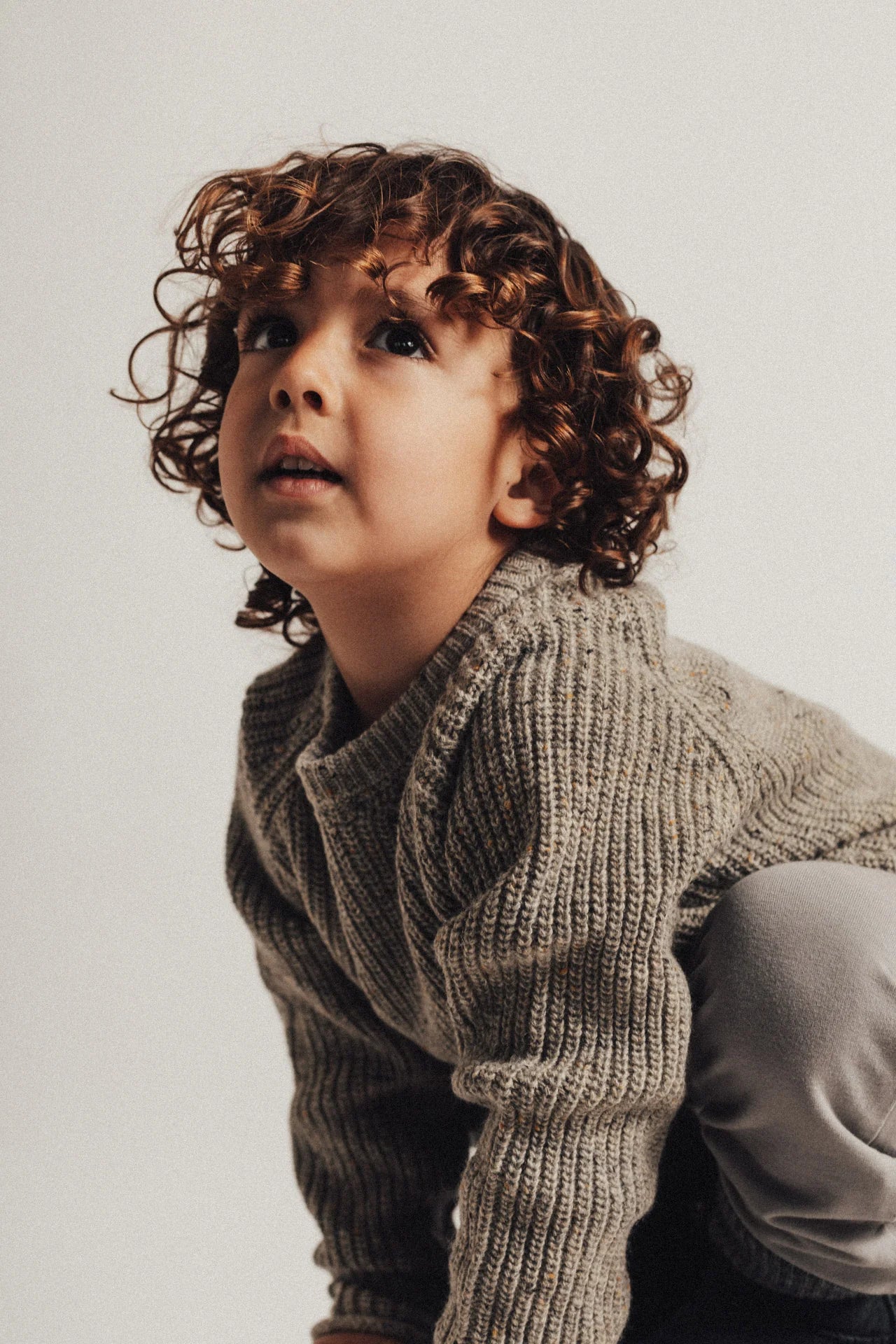 BAJE STUDIO Newick knit longsleeve - Grey dark nappy