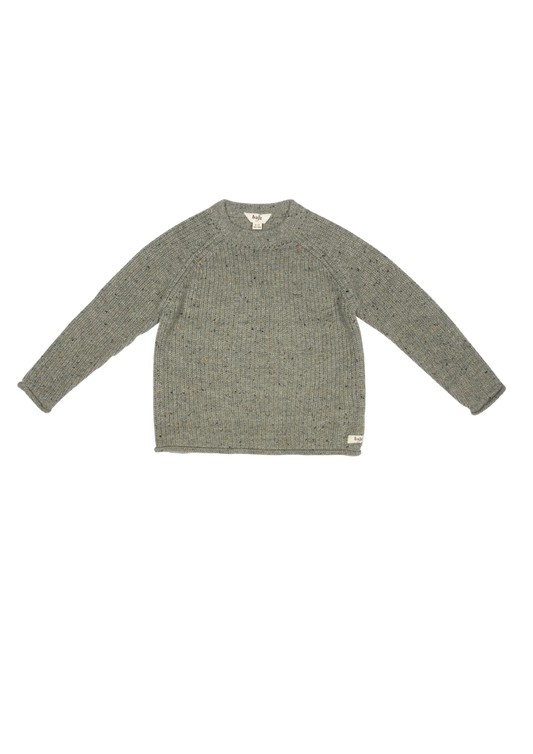 BAJE STUDIO Newick knit longsleeve - Grey dark nappy