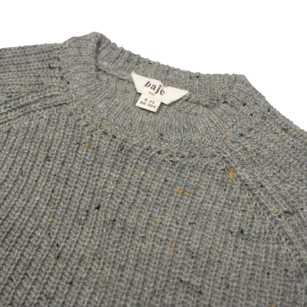 BAJE STUDIO Newick knit longsleeve - Grey dark nappy