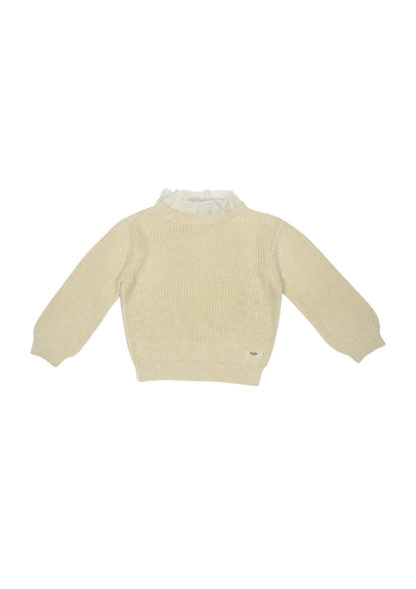 BAJE STUDIO Soho knitted collar top - Creme