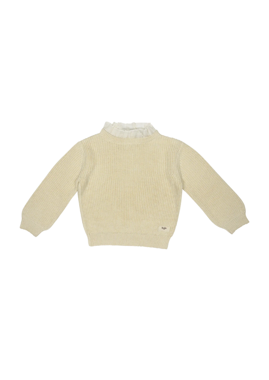 BAJE STUDIO Soho knitted collar top - Creme