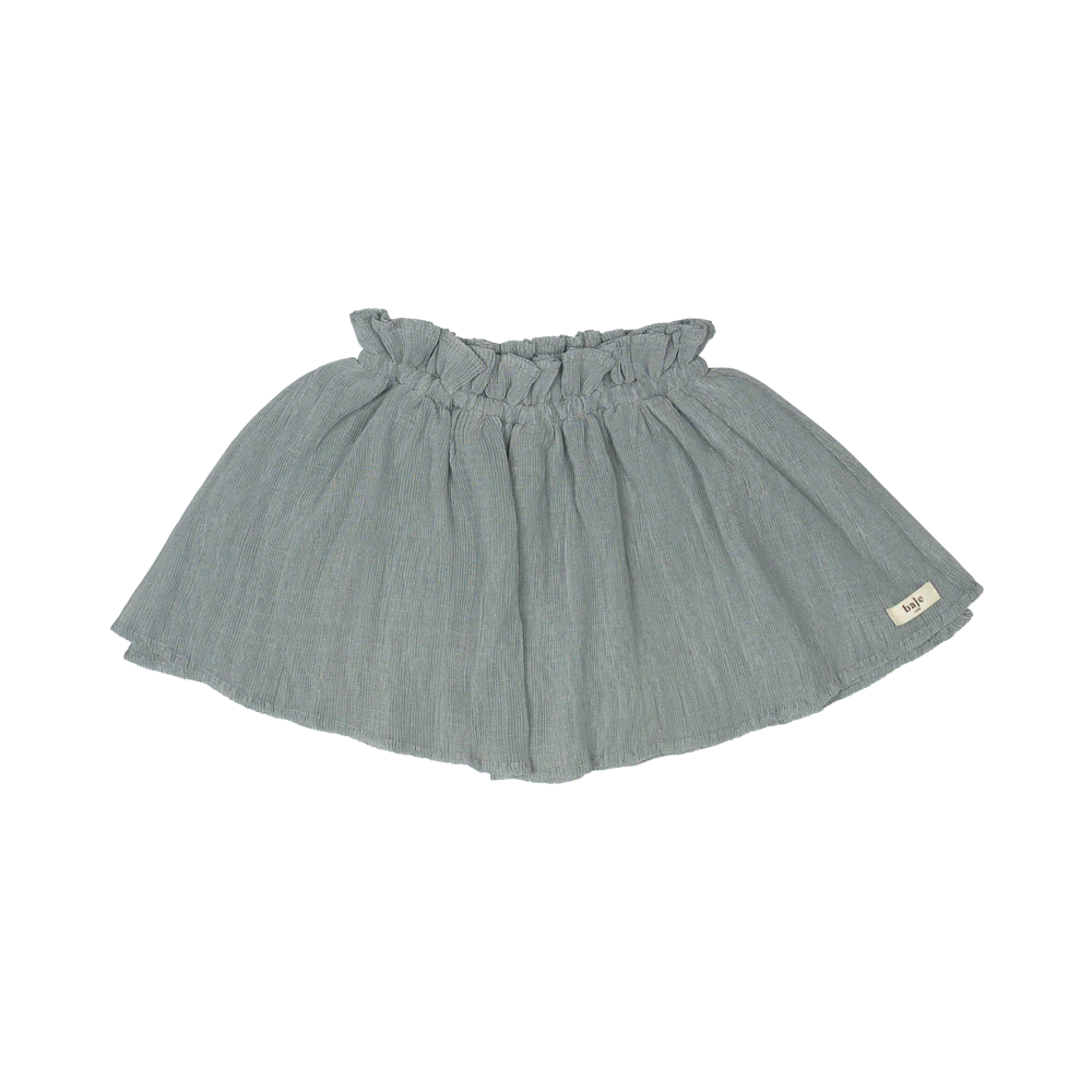 BAJE STUDIO Strawberry crincle skirt - Greyish blue