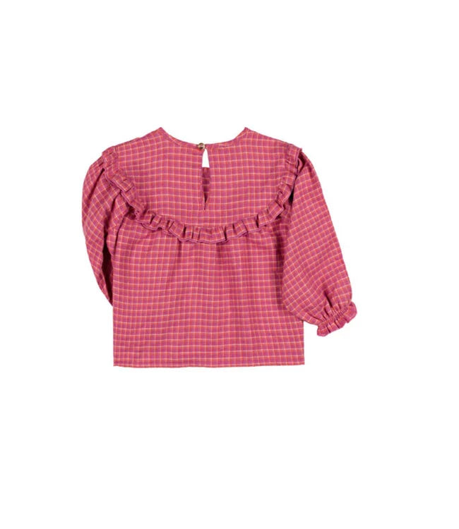 Nixnut Arc Blouse Chili chekered