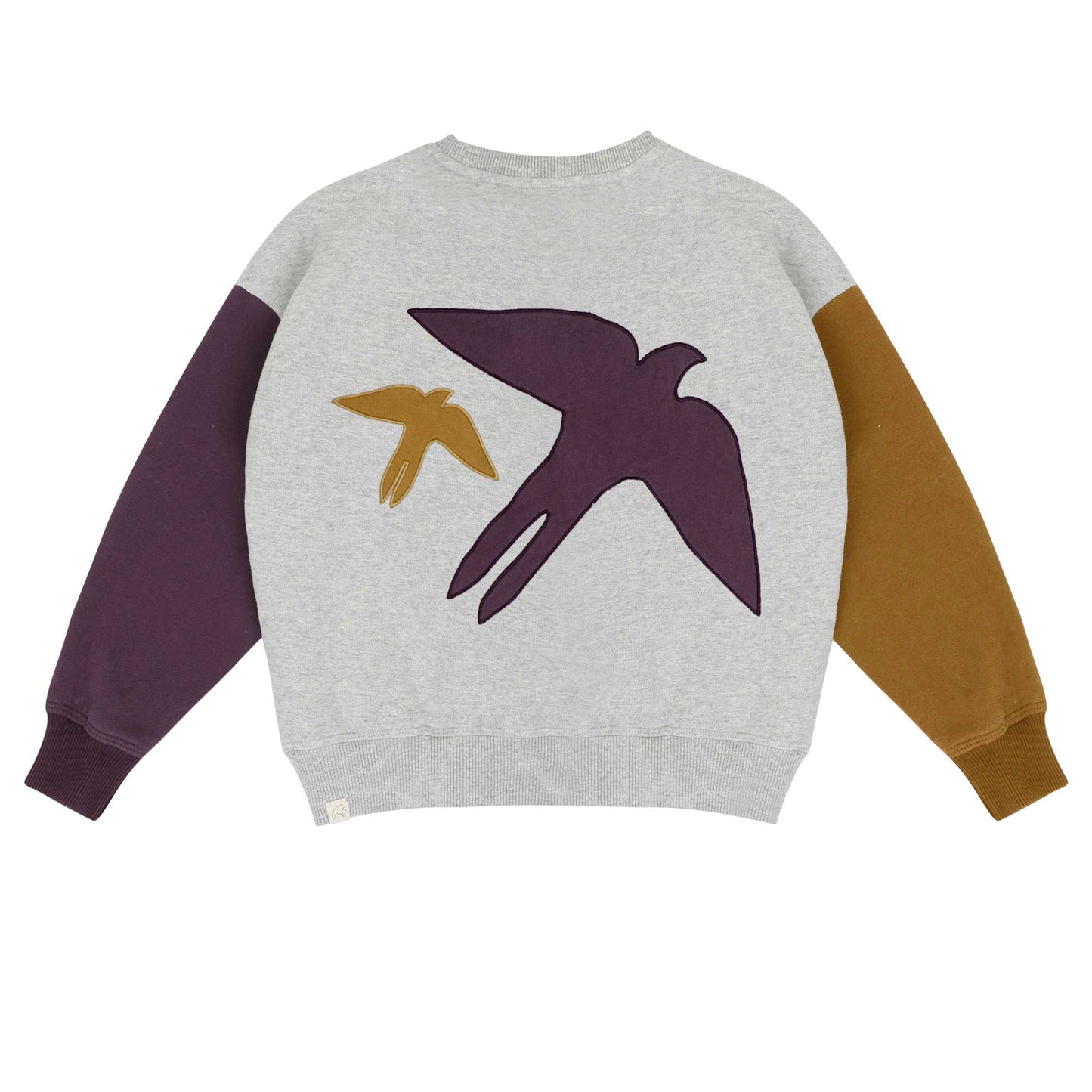 JENEST Lucky bird sweater - Grey melange