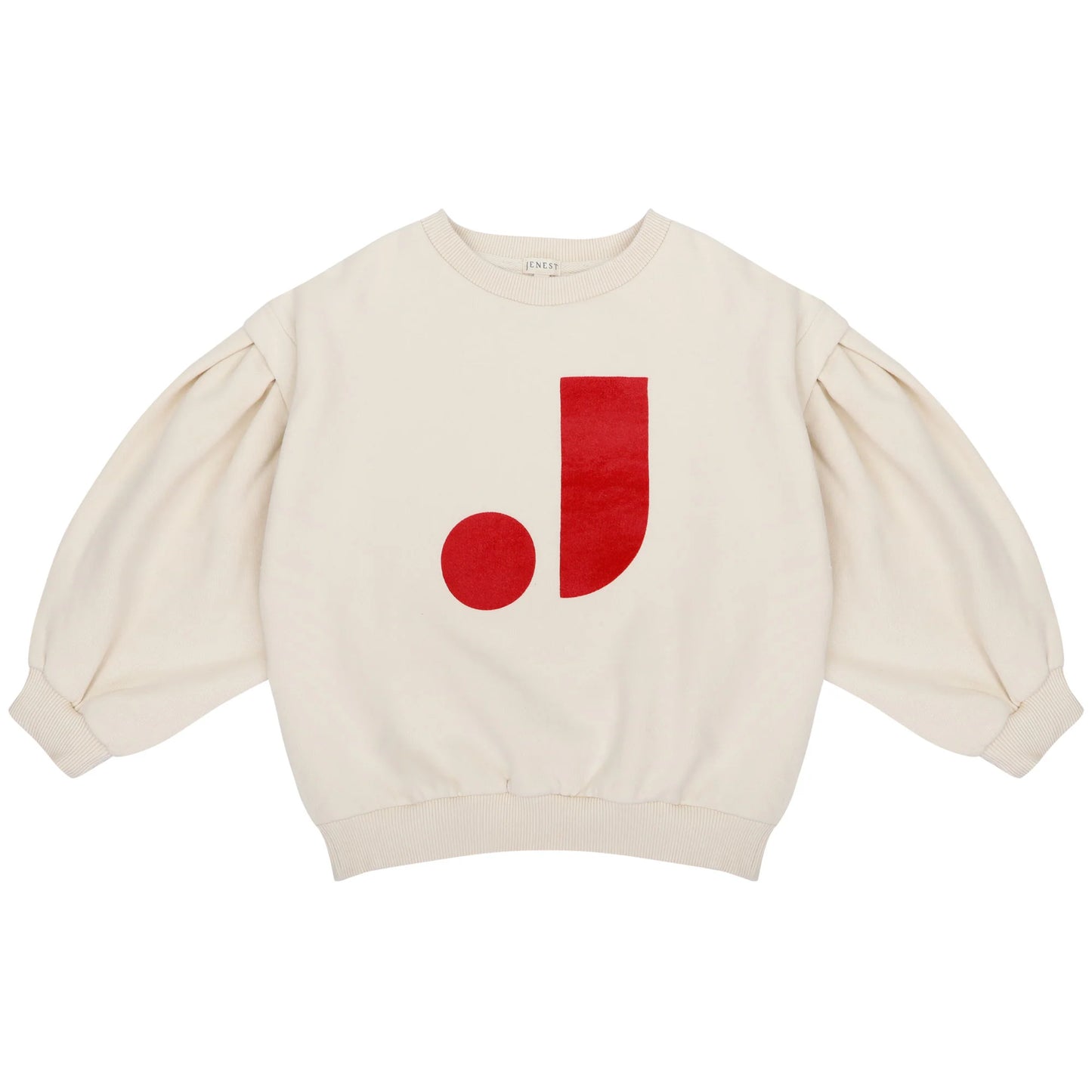 JENEST Balloon bird sweater - Pebble ecru