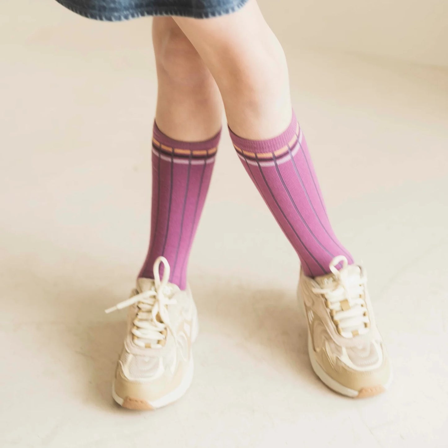 JENEST Knee socks - Grape purple